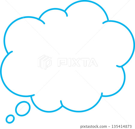 雲狀對話框,淺藍色 雲狀對話框,淺藍色 135414873
