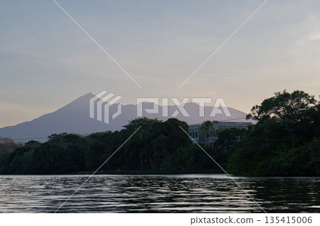 Lake next to Mombacho volcano 135415006