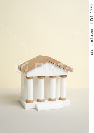 Bank building or university. Finance and education. Choice between money and knowledge. Investment in learning, economic development paths 135415776