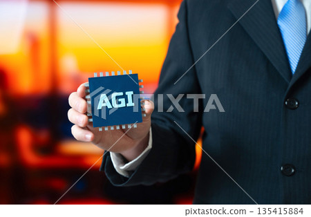 New computer chips AGI. Artificial General Intelligence. Breakthrough semiconductor technologies enabling advanced computing, machine learning evolution and future of intelligent autonomous systems. New computer chips AGI. Artificial General Intelligence. Breakthrough semiconductor technologies enabling advanced computing, machine learning evolution and future of intelligent autonomous systems. 135415884