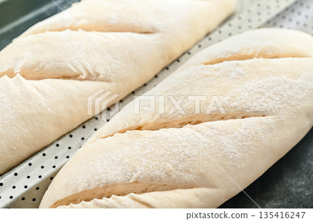 Bread dough with coupes Bread dough with coupes 135416247