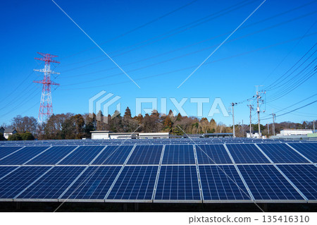 Solar power generation by solar panels Solar power generation by solar panels 135416310