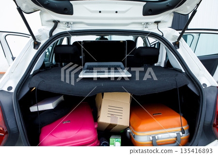 living quarters of a student who cannot afford to rent and studies in their car living quarters of a student who cannot afford to rent and studies in their car 135416893