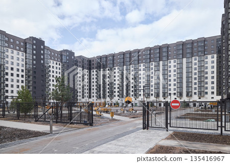 Contemporary residential area, Urban living space with amenities Contemporary residential area, Urban living space with amenities 135416967