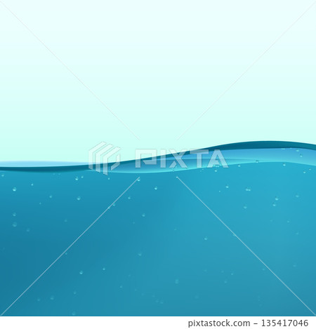 clean water back wave waterline realistic design 135417046