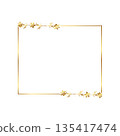 Elegant Accents Elegant gold floral frame Golden Square Frame with Floral free vector illustration 135417474