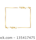 Elegant Accents Elegant gold floral frame Golden Square Frame with Floral free vector illustration 135417475