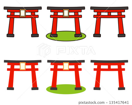 神社鳥居插圖素材集 135417641