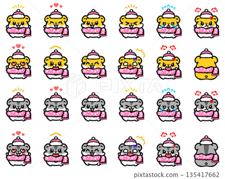 可愛的倉鼠冬裝插畫集 3 135417662