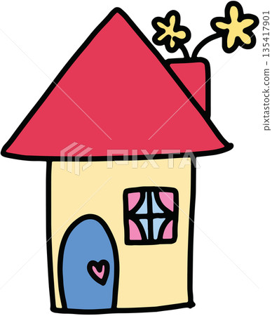 Hand drawn illustration of home cartoon for decoration, house, nature, garden, plants, tree, sticker, spring, summer, cute patch, brooch, spring, summer, backyard, childhood, tattoo Hand drawn illustration of home cartoon for decoration, house, nature, garden, plants, tree, sticker, spring, summer, cute patch, brooch, spring, summer, backyard, childhood, tattoo 135417901