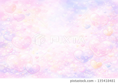 情人節系列：心形圖案融入漸層背景 135418481