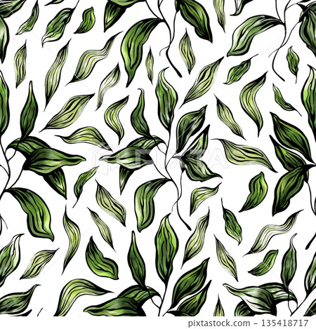 pattern with green leaves of house plant pattern with green leaves of house plant 135418717