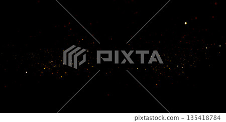 Golden abstract bokeh on black background. Holiday concept Golden abstract bokeh on black background. Holiday concept 135418784