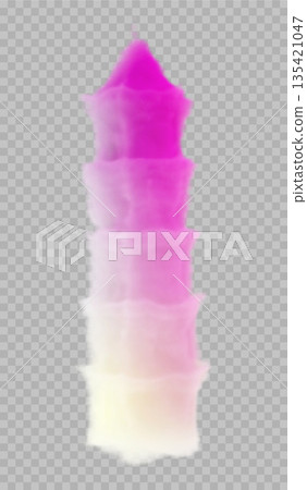Vector image of clouds in the form of a tower. Minimalistic style with clear lines and soft colors creates a modern and creative look suitable for various design projects. Vector image of clouds in the form of a tower. Minimalistic style with clear lines and soft colors creates a modern and creative look suitable for various design projects. 135421047