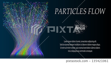 Abstract vector visualization of neural connections. Thin colored lines connect nodes, creating a dynamic flow of information. Gradients and glowing dots highlight the learning process of the neural Abstract vector visualization of neural connections. Thin colored lines connect nodes, creating a dynamic flow of information. Gradients and glowing dots highlight the learning process of the neural 135421061