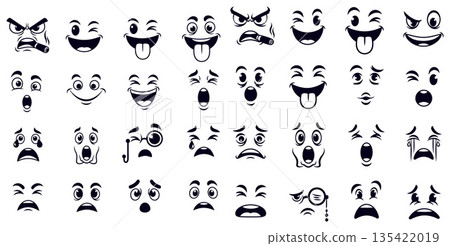 A Diverse Collection of Cartoon Facial Expressions and Emotions for Animation and Design A Diverse Collection of Cartoon Facial Expressions and Emotions for Animation and Design 135422019