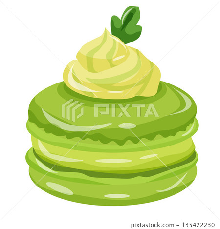 macaron matcha cookie cream dessert food 135422230