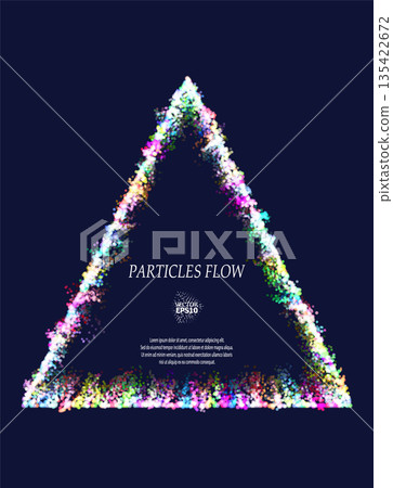 Wave pattern vector. 3D glowing abstract digital particles background. Technology concept. Abstract background. Future vector illustration. Wave pattern vector. 3D glowing abstract digital particles background. Technology concept. Abstract background. Future vector illustration. 135422672