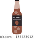 Ice coffee bottle vector icon isolated on white 135423912