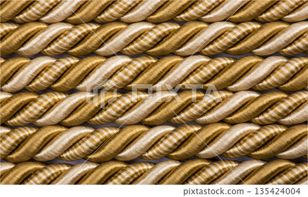 Background of intertwined threads of gold 135424004