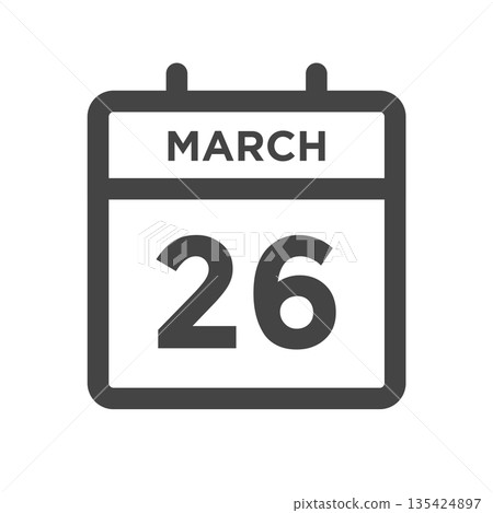 March 26 Calendar Day or Calender Date for Deadlines or Appointment March 26 Calendar Day or Calender Date for Deadlines or Appointment 135424897