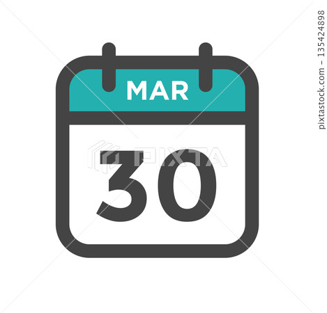 March 30 Calendar Day or Calender Date for Deadlines or Appointment 135424898