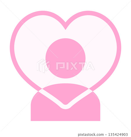 Person and heart ring icon 135424903