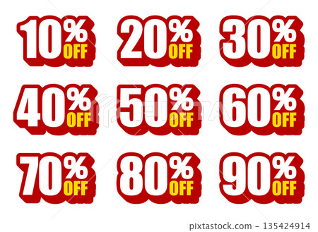 10%、20%、30%、40%、50%、60%、70%、80%、90% 折扣促銷 10%、20%、30%、40%、50%、60%、70%、80%、90% 折扣促銷 135424914