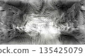 In shades of grey abstract texture created with Gradient flow and 3D structure imitate the movement of liquid or wind. Vibrant colors, volumetric waves and digital noise create a sense of depth and 135425079