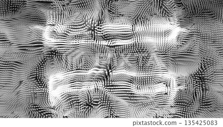 In shades of grey abstract texture created with Gradient flow and 3D structure imitate the movement of liquid or wind. Vibrant colors, volumetric waves and digital noise create a sense of depth and In shades of grey abstract texture created with Gradient flow and 3D structure imitate the movement of liquid or wind. Vibrant colors, volumetric waves and digital noise create a sense of depth and 135425083