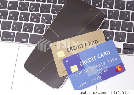 Credit card, computer and smartphone Credit card, computer and smartphone 135425104