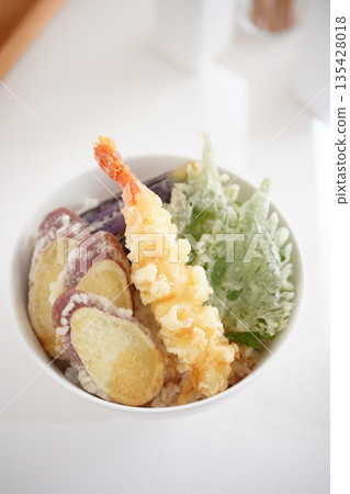 Bowl of rice and fried fish Bowl of rice and fried fish 135428018