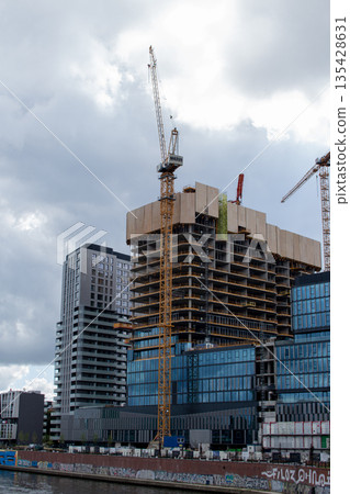 Construction of modern high-rise buildings in urban area under cloudy skies Construction of modern high-rise buildings in urban area under cloudy skies 135428631