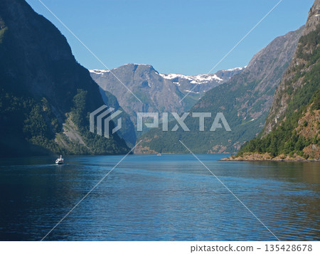 Majestic landscape of the Naeroyfjord in Norway Majestic landscape of the Naeroyfjord in Norway 135428678