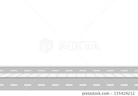 簡單的道路向量插圖素材 135429212