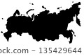 silhouette abstract simplified shape of the map of Russia 135429644