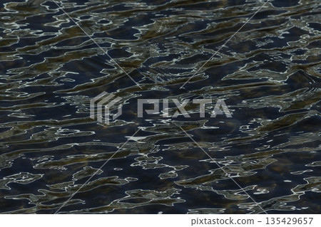 Reflection pattern on the water surface background material Reflection pattern on the water surface background material 135429657