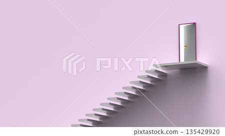 爬樓梯旨在目標CG圖像的爬樓梯，可在各種情況下使用 135429920