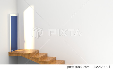 Climbing long stairs Climbing stairs aiming for a goal CG image that can be used in various situations Climbing long stairs Climbing stairs aiming for a goal CG image that can be used in various situations 135429921