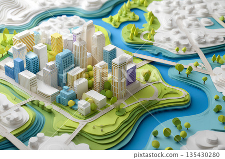 美麗的城市景觀，綠樹與水岸和諧交融。充滿活力與樂趣的都市生活。 6 135430280