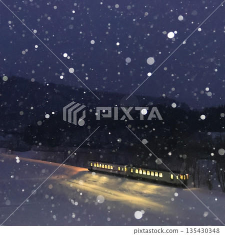 下雪的飯山線 135430348