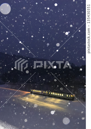 下雪的飯山線 下雪的飯山線 135430351