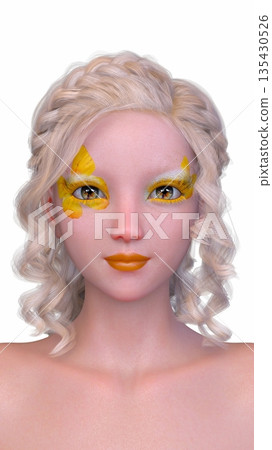 女人的臉的特寫 女人的臉的特寫 135430526