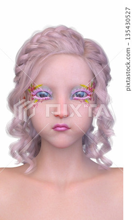 女人的臉的特寫 女人的臉的特寫 135430527