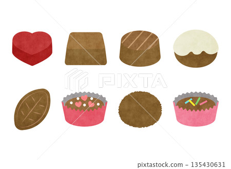 巧克力情人節插圖 巧克力情人節插圖 135430631