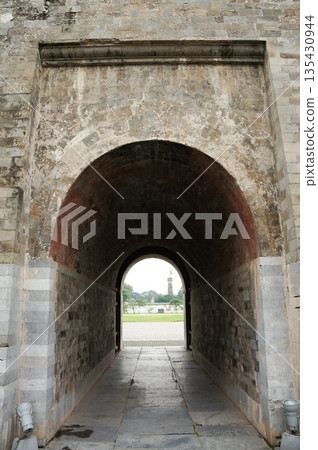 The entrance to the famous Thang Long Citadel in a town in Vietnam 135430944