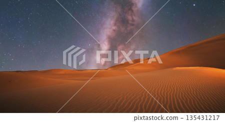 beautiful view of the desert in the evening beautiful view of the desert in the evening 135431217
