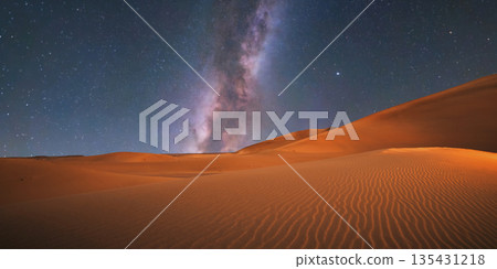 beautiful view of the desert in the evening beautiful view of the desert in the evening 135431218