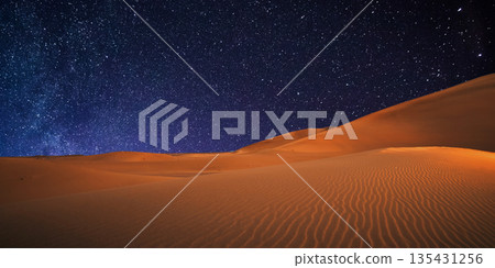 beautiful view of the desert in the evening beautiful view of the desert in the evening 135431256