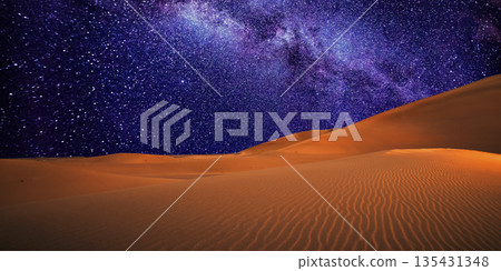 beautiful view of the desert in the evening beautiful view of the desert in the evening 135431348